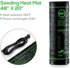 48"X20" Seed Heat Mat Seedling Cloning Heating Pad Germination Hydroponic Growth