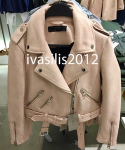 zara pink biker jacket