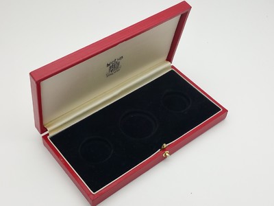 1986 United Kingdom Gold Proof 3 Coins Gold Silver &Half Dollar Empty Red Box