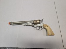 VINTAGE 14" HUBLEY DIE CAST MODEL 1860 COLT 45 TOY CAP BLASTER 1950's