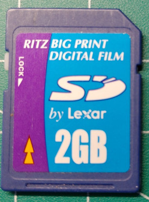 2GB Lexar SD Memory Card for Digital Cameras With Case