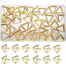 40 Pcs Gold Triangle Place Card Holders, Table Number Holder golden