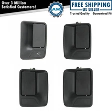4pc Exterior Outside Black Textured Door Handle Set for Ford Super Duty