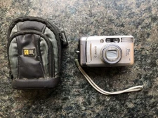 Canon Sure Shot 130u II SAF Date 35mm Point & Shoot Film Camera  & Case TESTED 