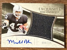 2007 UD Exquisite Michael Bush RPA #'d /225 Rookie Patch On Card Auto RC #106. rookie card picture