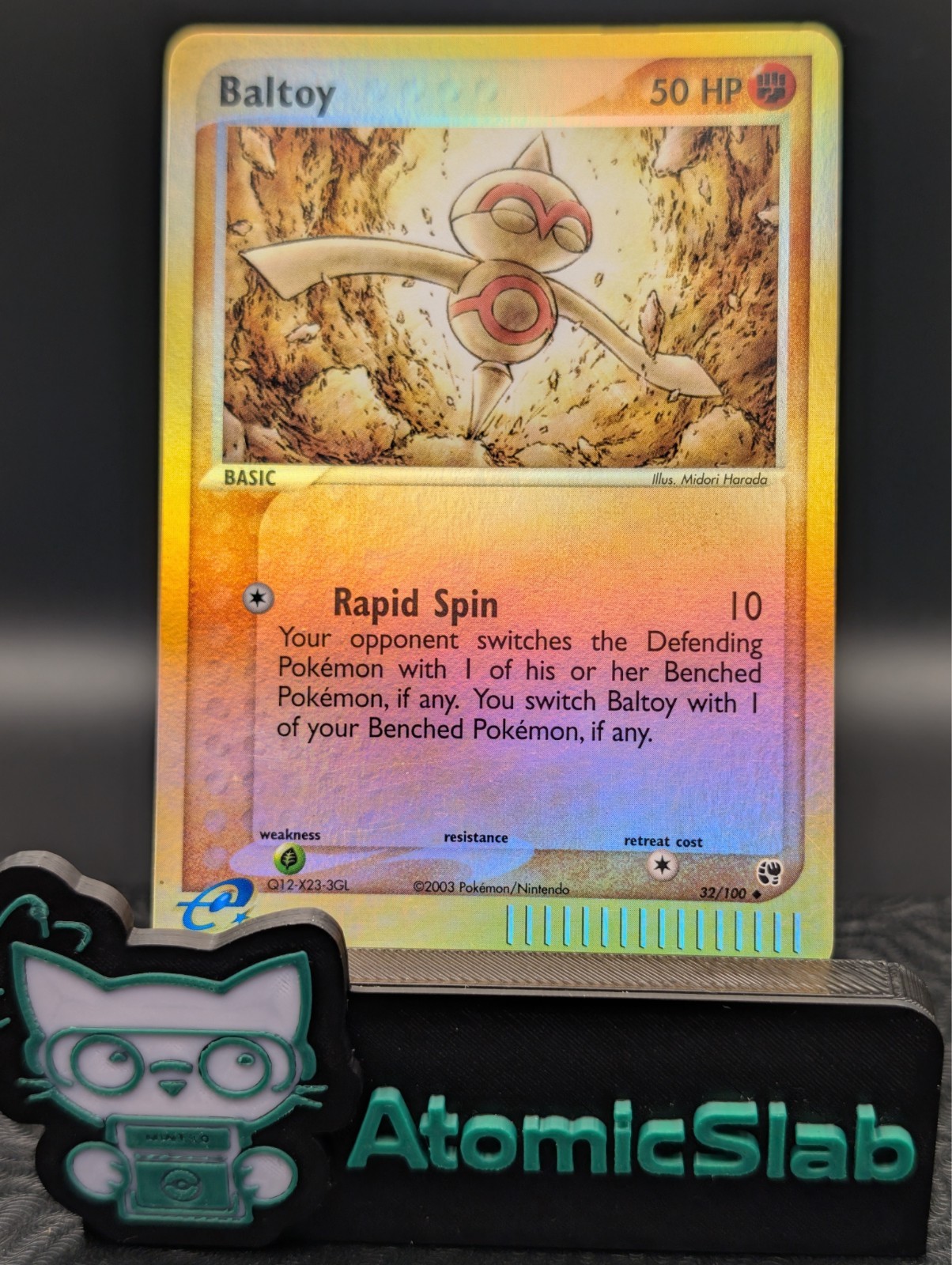 Pokémon TCG Baltoy 32/100 EX Sandstorm Reverse Holo Vintage 2003 (NM!)