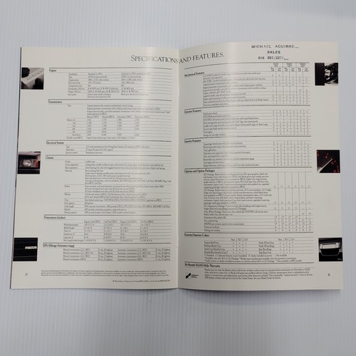 1990 Mazda Truck Brochure 4x4 Pickup SE-5 Cab Plus Dealer Sales Catalog - Picture 8 of 8