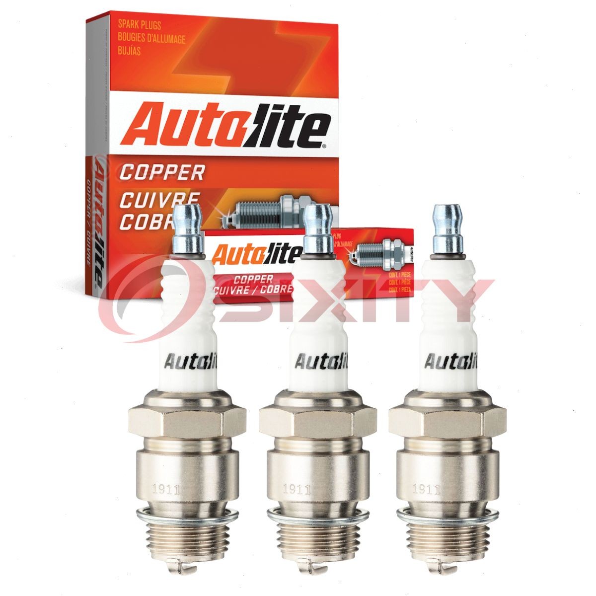 3 pc Autolite Copper Core Spark Plugs for 1964-1965 DKW F12 Ignition kl