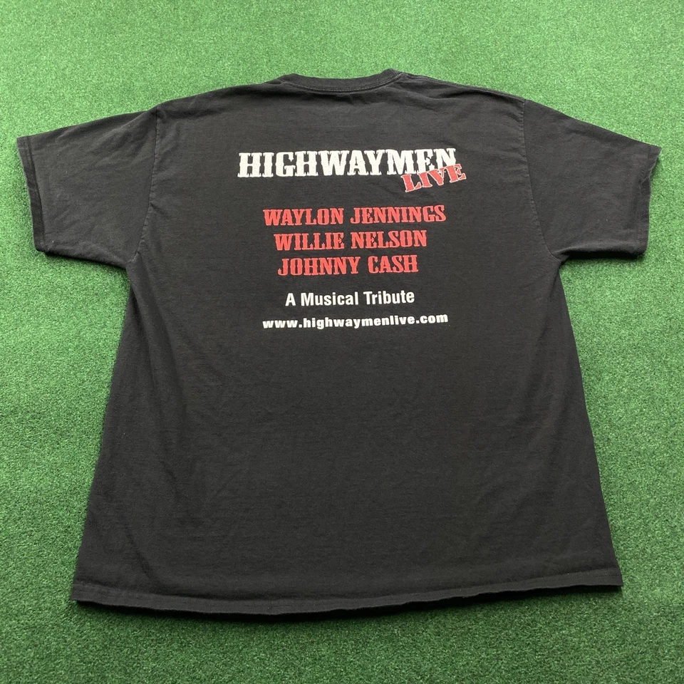 Camisa De Colección The Highwaymen Para Hombres XL Negra Waylon Jennings Willie Nelson Cash Foto 4 de 4