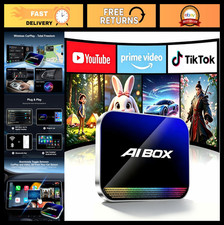 Wireless CarPlay Android Auto Adapter, AI Magic Box, Netflix, YouTube, TikTok, S