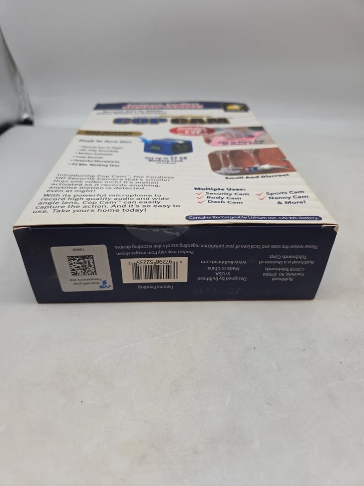 (NOVO) Mini câmera de segurança Atomic Beam Cop Cam por BulbHead Body Cam Dash Cam - Imagem 4 de 4