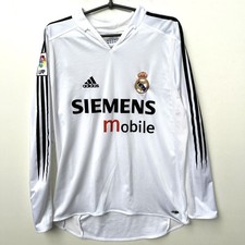 real madrid 2004 adidas soccer jersey longsleeve  vintage