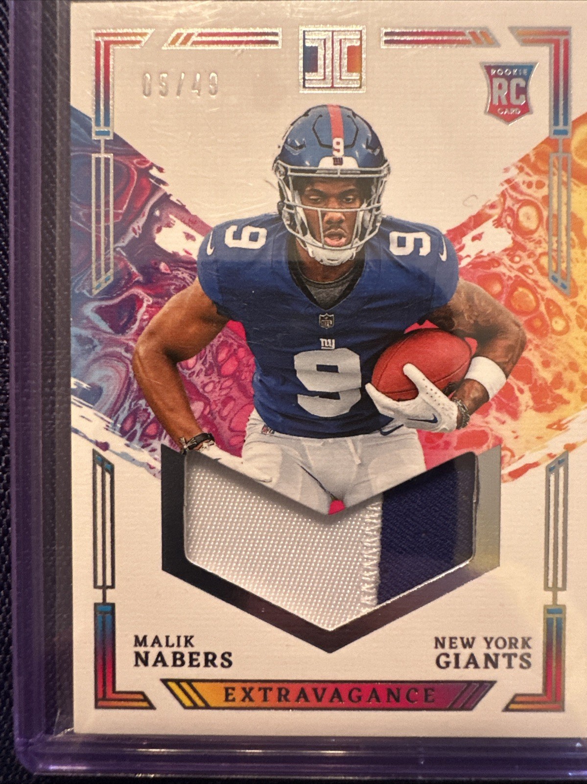 2024 Panini Impeccable Extravagance Malik Nabers No. EP-MNS Rookie Patch /49