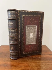 Theodore Alexander Leather Silver Plated Faux Book Box Designer The Quiver 1882