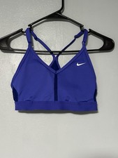 Nike Indy V-Neck Sports Bra Light Support Blue Medium