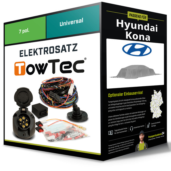 Elektrosatz 7-Pol Universell für Hyundai Kona 01.2023-Jetzt NEU-image