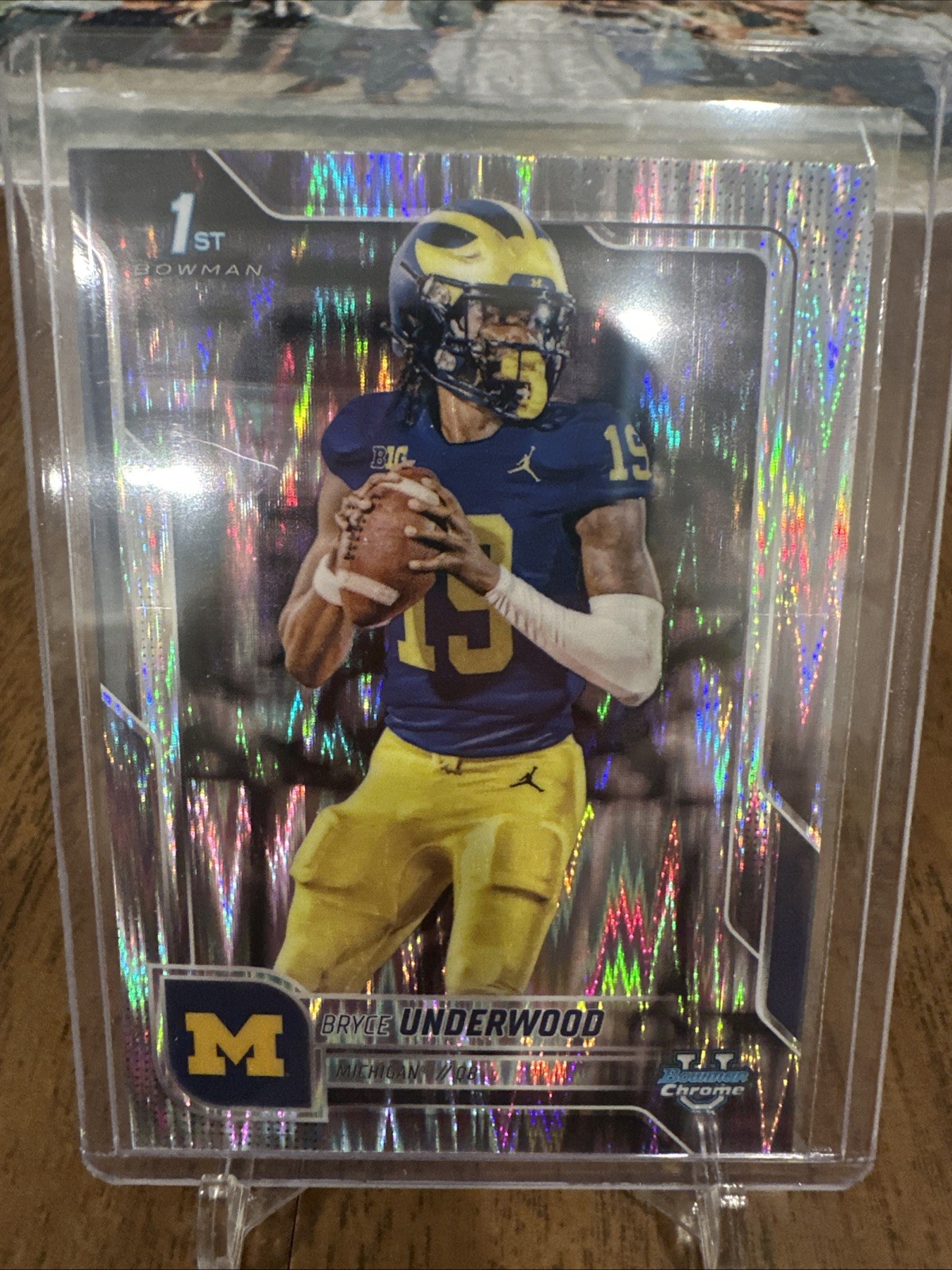 2025 bowman u chrome football Bryce Underwood #196 Stealth Refractor