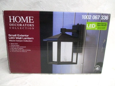 NIB Home Decorators Coll Sm Exterior LED Wall Lantern Dusk to Dawn Photocell - Image 1 of 3