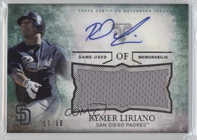 2015 Topps Triple Threads Emerald 11/50 Rymer Liriano Rookie Auto RC 4o3