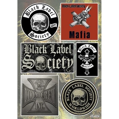 Black Label Society Sticker Pack Mafia Doom Crew Inc Heavy Metal Hard Rock