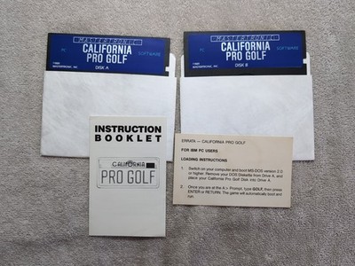 California Pro Golf 1989 Mastertronic IBM PC 5.25'' Floppy