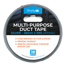 2 x 50mm x 10m Silver Duct Tape Heavy Duty Repair Fixing Tape 0.50 per metre