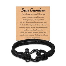 Grandson Bracelet Gifts from Grandma, Braided Nautical Svana Bracelet Inspiratio
