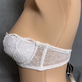 Agent Provocateur Size 32C Love Strapless Bra White Straps Padded Bridal