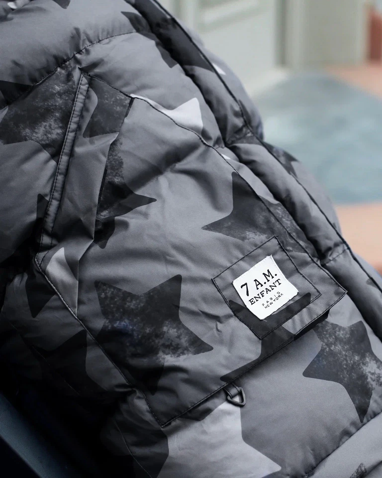 7 A.M. Manta Niño 212 Evolution Cochecito Asiento Coche Saco Negro Felpa 6M-4T Foto 2 de 4