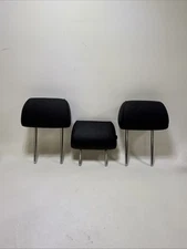 2011-2016 bmw 528i 535i 550i rear back row seat headrest leather black set of 3