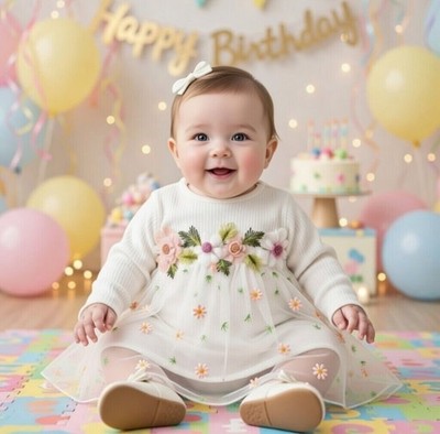 princess dress 6 9 months Gelikeya Easter Dress for Baby Girl 6-9 Months Cute Bowknot Design Summer Princess Dress Puff Short Sleeve Casual Dress(Toddlers, Z09-Green, 12-18 Months)