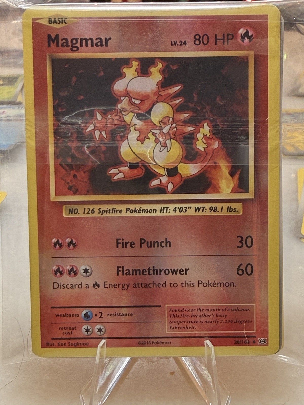 Pokémon 20-Card Deck – Magmar FIRE Type – Guaranteed Holo or Rare – PLAYED🔥