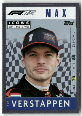 Topps F1 Turbo Attax 2025 Formel 1 No. 312 Max Verstappen Icons of the Grid