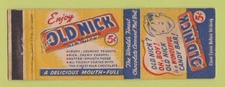 Matchbook Cover - Old Nick Candy Bars