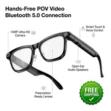 AI Smart Glasses 13MP HD Camera Anti-Shake Video Recording Glasses Translation