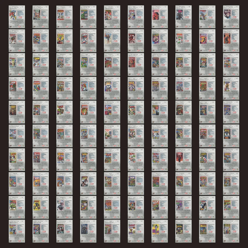 Juego completo de 100 cartas variante cubierta platino Marvel Upper Deck 2023 Spider-Man Foto 3 de 4