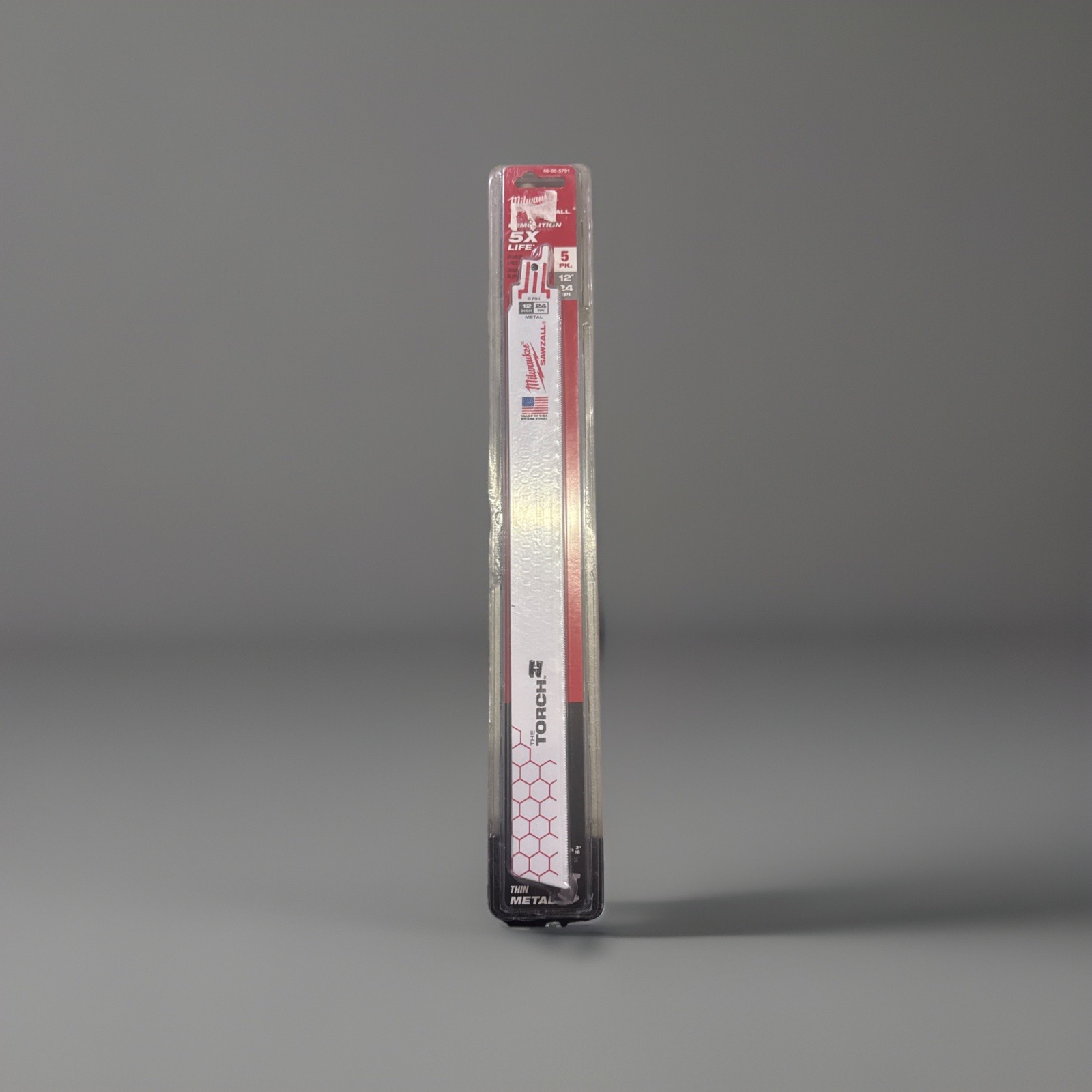 Milwaukee 48-00-5791 12 in. 24 TPI The Torch SAWZALL Blades 5 Pk