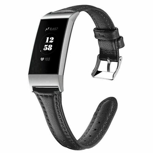 Für Fitbit Charge 3 4 Lederarmband Armband Uhrenarmbänder Armband Ersatz - Bild 4 von 21