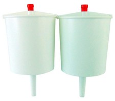 2 Pcs Communion Cup Filler 5 Inch Push Button Lever Hand Church White Plastic