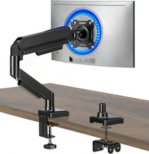 Single Monitor Arm, Monitor Mount for 17-32 Inch Screens Gas Spring Adjustable M