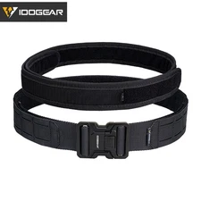 IDOGEAR 2 Inch Belt MOLLE for Men with Inner Belt Laser-cut Metal Buckle Hunting