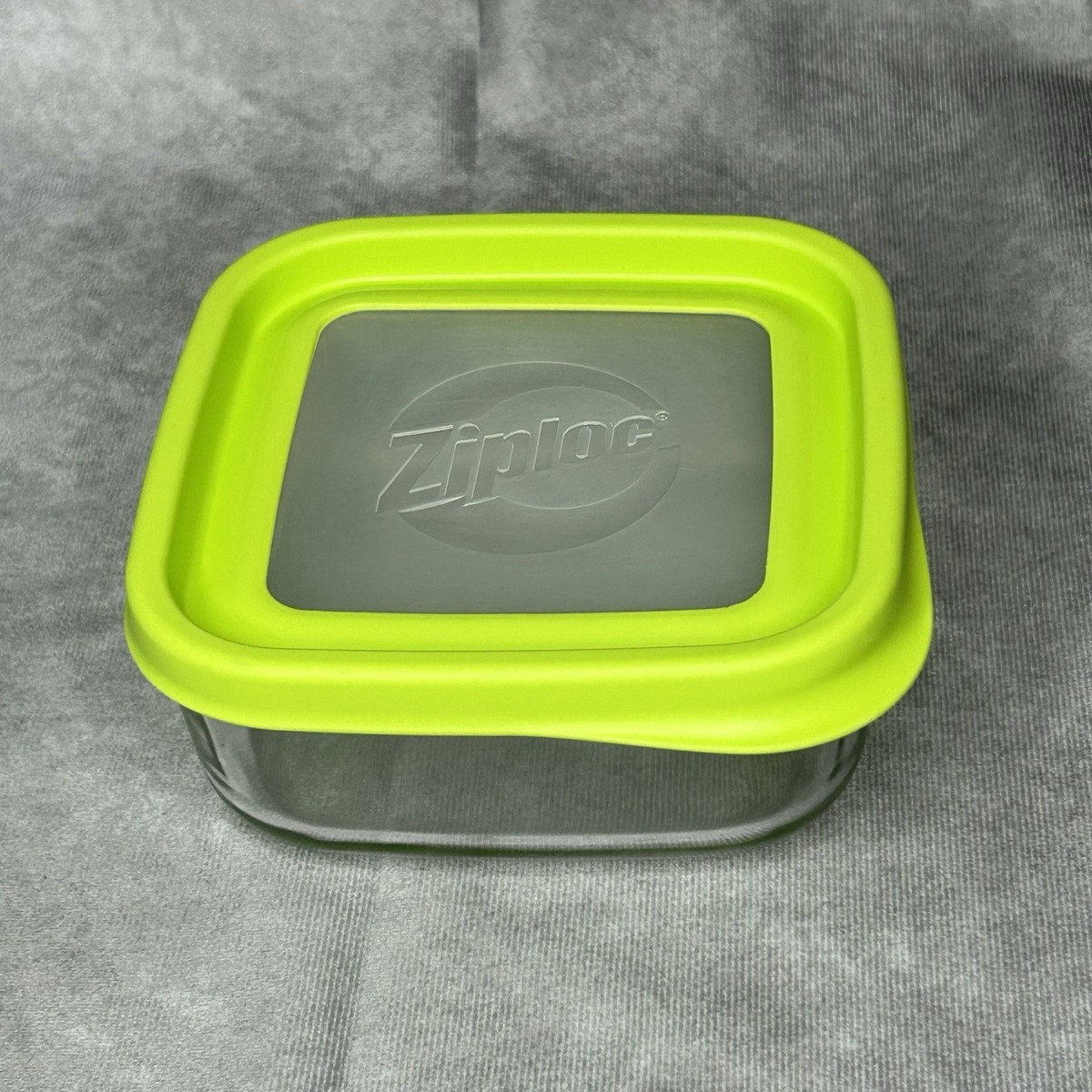 Ziploc Versa Glass Food Storage Container 32 oz w/ Lime Plastic