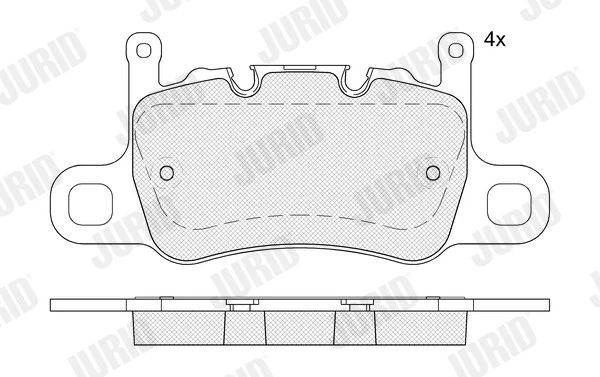 BRAKE PAD SET DISC BRAKE 574103J FOR PORSCHE 911/Speedster CAYMAN/718 3.8L 6cyl - image 3 of 4