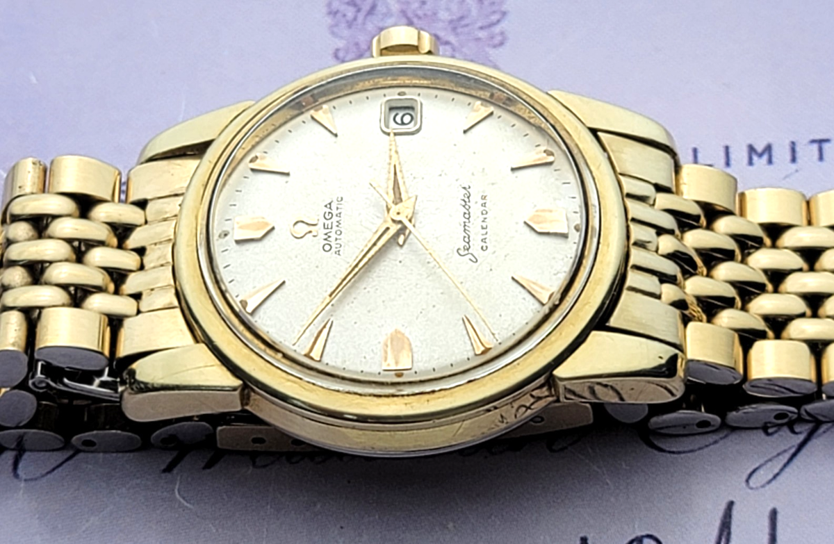Vintage 14K Gold & Stainless steel Omega Seamaster Date automatic