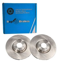 2x RAP BRAKES BREMSSCHEIBEN 340mm BELÜFTET VORNE passend für CITROËN C5 C6 PEUGE
