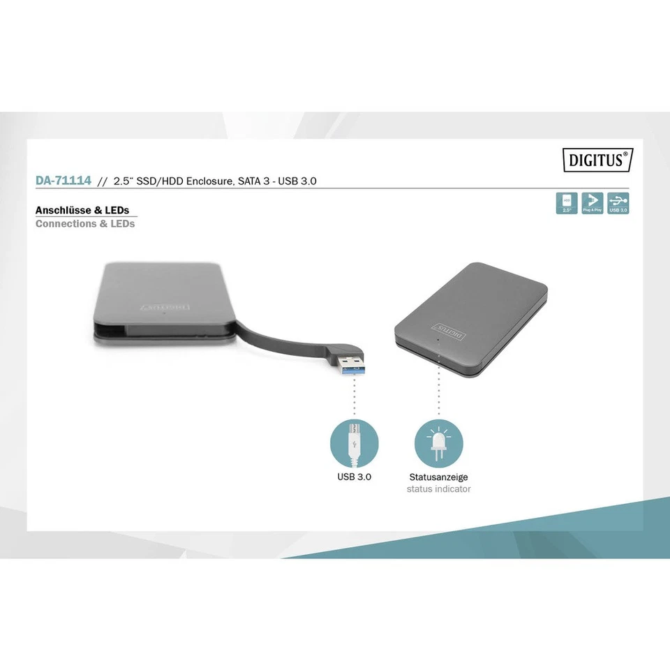 Digitus DA-71114 6.35 cm (2.5 Zoll)-Festplattengehäuse - Bild 3 von 4