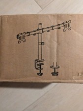 VIVO STAND-V002W White Dual Monitor Desk Mount 13"-30" C-Clamp VESA New Open Box