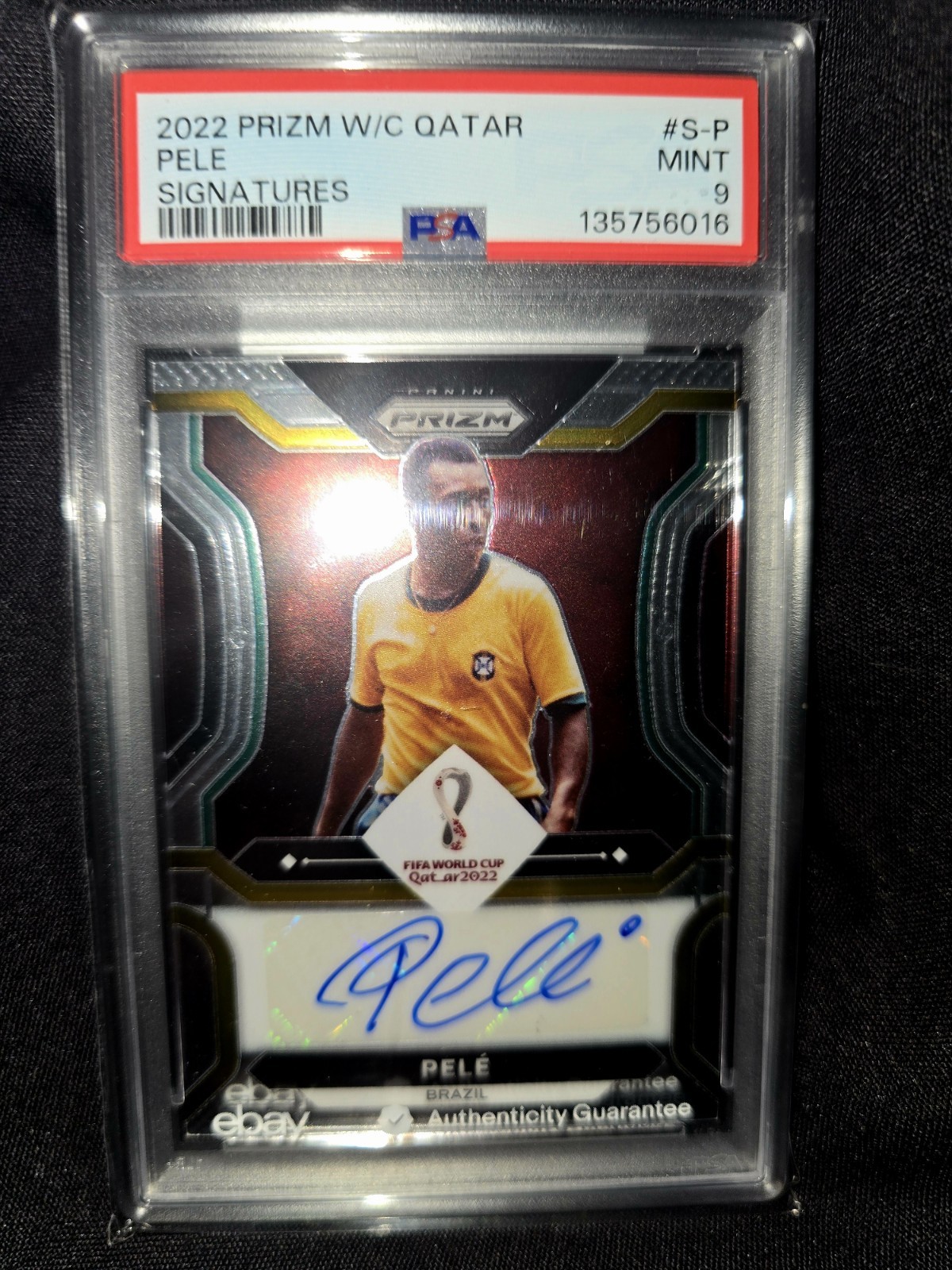 $4K?🤩BRIGHT INK! AUTO FOIL🤩 WORLD CUP QATAR PELE PSA PANINI PRIZM 2022 SIGNED! view 10