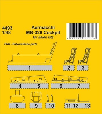 CMK 1/48 Aermacchi MB-326 Cockpit set for Italeri kits