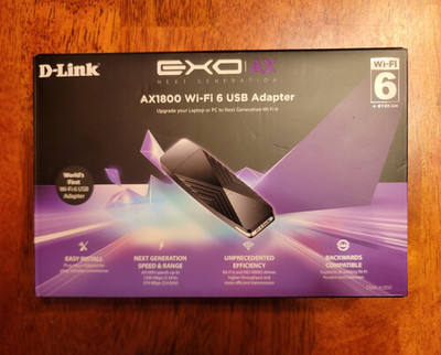 D-Link DWA-X1850 EXO AX1800 Wi-Fi 6 USB 3.0 Adapter Dual-Band MU-MIMO